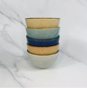 Набор из 5 круглых тарелок с логотипом, суп, лапша, зерновой салат, фруктовый салат, макароны, керамическая фарфоровая миска