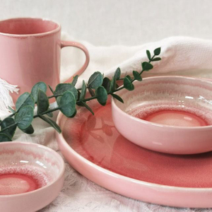 Набор обеденных тарелок с цветной глазурью в скандинавском стиле, керамическая посуда