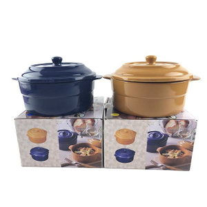 Популярная керамическая суповая миска из керамогранита с ручкой крышки