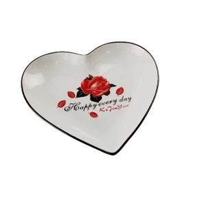 Керамическая посуда уникального дизайна Керамический обеденный набор в форме сердца Керамическая тарелка