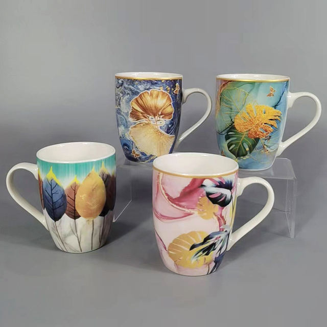 Новейший новый дизайн, цветочный дизайн, наклейка, кофейная дорожная кружка